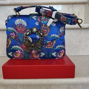 New, Aldo Cobalt Chinoiserie Bag
